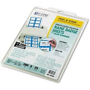 C-Line Self-Adhesive Name Badges Border-Style 2 x 3 3/8 Blue 200 Per Box in Saudi Arabia