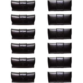كالابريا مزدوجة المفاجئة حزام حلقة حافظة نظارة بولي Leather جلد بني 3 حزمة المدرسة القديمة نظارات الحقيبة حامل النظارات الشمسية شبه الصلبة in Kuwait