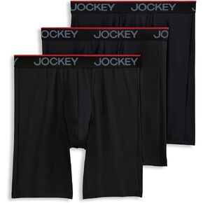 Jockey Men's Underwear Chafe Proof Pouch Microfiber 8.5" Long Leg Boxer Brief - 3 Pack, Future Dusk/Edgelands/Ocean Sky, XL in Saudi Arabia