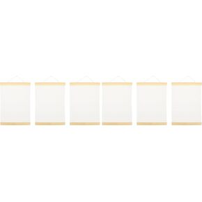 FAVOMOTO Ornament Frame White Blank Cotton Canvas Panels 3Pcs Wooden Framed Artist Canvas Board with Hanging Rope DIY Arts Accessory for Painting Acrylic Pouring Oil Paint Ornament Frames in Saudi Arabia