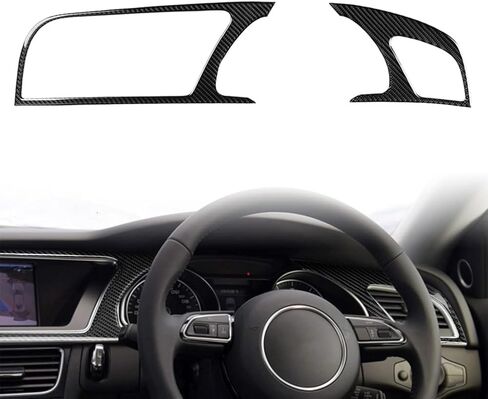 Cnthan7 2 قطعة من ألياف الكربون لوحة القيادة زخارف اللوحات الإطار لوحة الكسوة الملحقات الداخلية لأودي A5 RS5 S5 ، RHD in Kuwait