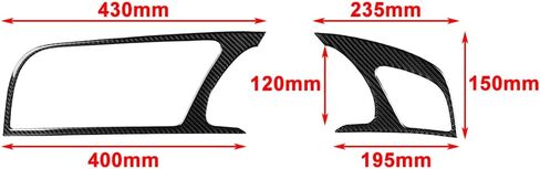 Cnthan7 2 قطعة من ألياف الكربون لوحة القيادة زخارف اللوحات الإطار لوحة الكسوة الملحقات الداخلية لأودي A5 RS5 S5 ، RHD in Kuwait