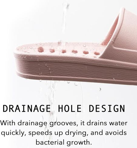 أحذية استحمام للنساء والرجال مع فتحات تصريف، صنادل تدليك منزلق ناعمة مبطنة ومضادة للانزلاق، أحذية حمام مريحة سميكة ونعل سميك، أحذية استحمام سريعة الجفاف للحمام والمنتجعات الصحية، أسود in Kuwait