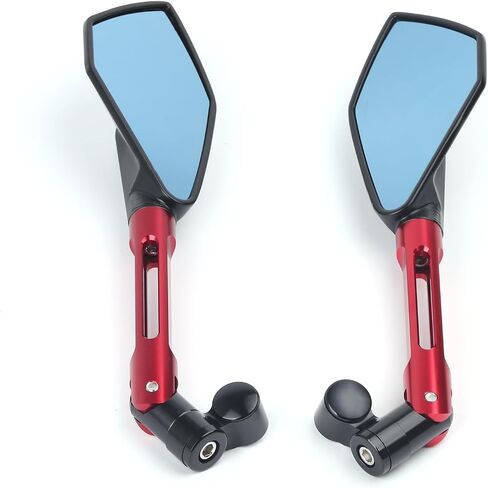 Universal Motorcycle mirror CNC side Rearview Blue Anti-glare Compatible with MT01 MT25 MT03 MT07 MT09 MT10(Blue Big-Mirror) in Saudi Arabia