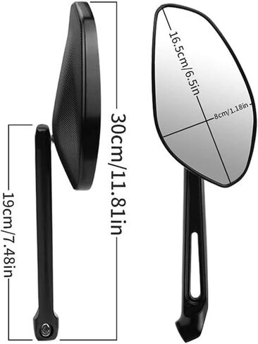 Aluminum Alloy Motorcycle Rear Mirror 8/10mm Universal Side Mirror Compatible with MT07 09 XSR700 in Saudi Arabia