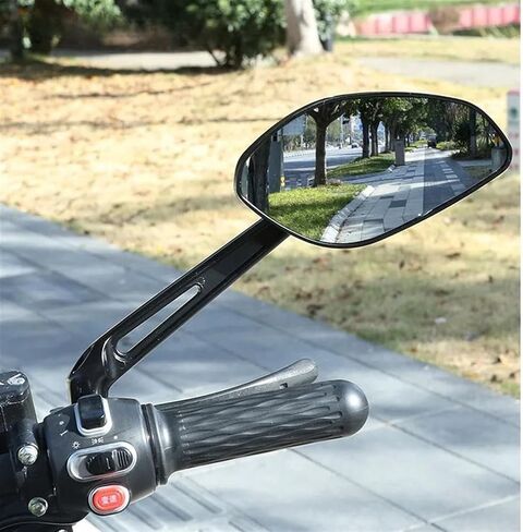 Aluminum Alloy Motorcycle Rear Mirror 8/10mm Universal Side Mirror Compatible with MT07 09 XSR700 in Saudi Arabia