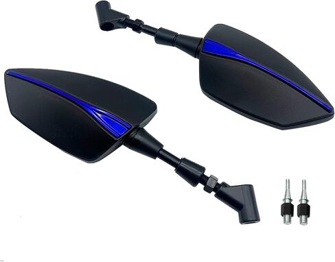 Adjustabale Rearview Rear View Mirrors Side Mirror Compatible with VStrom DL650 V-Strom DL1000 V Strom DL 650 1000 1050 XT DL1050 DE(No Logo Blue) in Saudi Arabia
