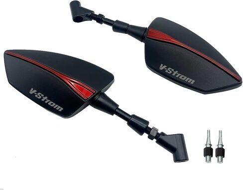 Adjustabale Rearview Rear View Mirrors Side Mirror Compatible with VStrom DL650 V-Strom DL1000 V Strom DL 650 1000 1050 XT DL1050 DE(No Logo Blue) in Saudi Arabia