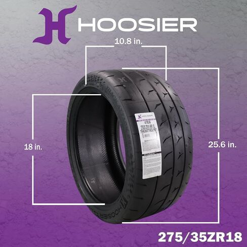 Hoosier TrackAttack Pro Racing Tire 275/35ZR18 99Y XL - High Performance Car Tire Engineered for Track and Street Racing with Hoosier Keychain Made in the USA (4 Pack) in Kuwait