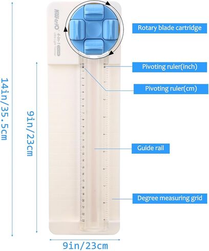 2 Pack 4-in-1 Paper Cutter - Pink & Blue, Multi-Function Scrapbooking Paper Trimmer with Straight, Wave, Perforated & Creasing Blades for Craft Postcards& Cardstock, Postcard, Scrapbook in Saudi Arabia