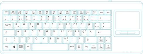 Perixx PERIBOARD-515H لوحة مفاتيح USB سلكية مع لوحة لمس، محورين، تخطيط باللغة الإنجليزية الأمريكية، أسود in Kuwait
