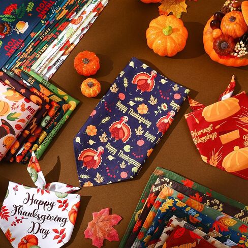 Abbylike 50 Pcs Christmas Plaid Dog Bandanas Bulk Holiday Dog Scarf Bibs Puppy Bandanas Adjustable Washable Kerchief Pet Costume Accessories Grooming Supplies for Small to Large Cats Dogs in Saudi Arabia