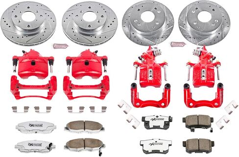 Power Stop KC1240A-26 Front & Rear Z26 Street Warrior Brake Kit Honda For Honda Accord 1998-2002 [Model Specific] in Saudi Arabia