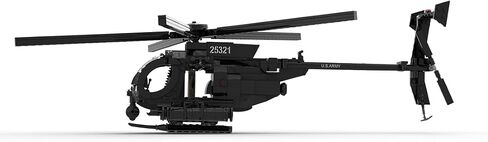 مجموعة مكعبات بناء نموذج طائرة هليكوبتر MH-6 ليتل بيرد، نموذج طائرة هليكوبتر عسكرية للبناء والعرض، مجموعة بناء طائرة عسكرية، هدية مثالية للطائرة للبالغين، 595 قطعة in Saudi Arabia