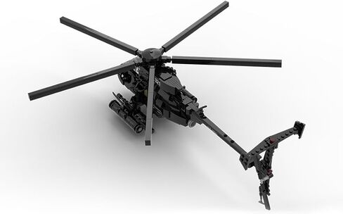 مجموعة مكعبات بناء نموذج طائرة هليكوبتر MH-6 ليتل بيرد، نموذج طائرة هليكوبتر عسكرية للبناء والعرض، مجموعة بناء طائرة عسكرية، هدية مثالية للطائرة للبالغين، 595 قطعة in Saudi Arabia