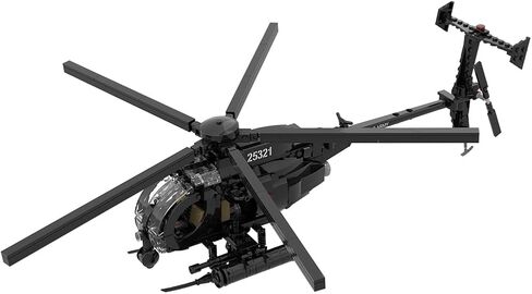 مجموعة مكعبات بناء نموذج طائرة هليكوبتر MH-6 ليتل بيرد، نموذج طائرة هليكوبتر عسكرية للبناء والعرض، مجموعة بناء طائرة عسكرية، هدية مثالية للطائرة للبالغين، 595 قطعة in Saudi Arabia
