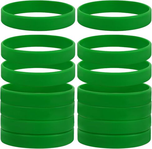 JUNEBRUSHS 24 Pcs Red Rubber Bracelets, Blank Silicone Wristbands Elastic Solid Color Wrist Bands for Women Men DIY Events Decorations Office Gifts Game Party Favor in Saudi Arabia