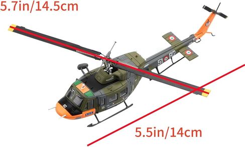 ZEZEFUFU 1:100 Alloy Italian Navy AB 212 Helicopter Model Aviation Science Model in Saudi Arabia