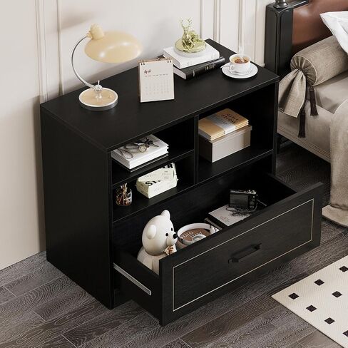 LVB Lateral Wood File Cabinet with Drawer, Farmhouse Printer Filing Cabinet with Storage for Legal Letter A4, Wooden Printer Stand with Hanging File Organizer Shelves for Home Office, 32.7 in, Greige in Saudi Arabia