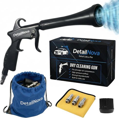 Compressor Air Gun for Car Detailing – Professional Detailing Tools & Interior Cleaning Tool – Storage Bag Included – Requires Air Compressor – Aluminum Alloy Build in Saudi Arabia
