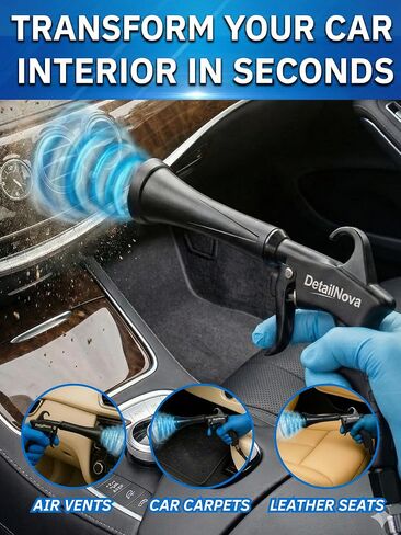 Compressor Air Gun for Car Detailing – Professional Detailing Tools & Interior Cleaning Tool – Storage Bag Included – Requires Air Compressor – Aluminum Alloy Build in Saudi Arabia