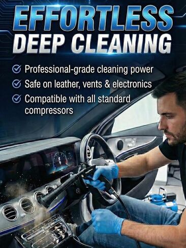 Compressor Air Gun for Car Detailing – Professional Detailing Tools & Interior Cleaning Tool – Storage Bag Included – Requires Air Compressor – Aluminum Alloy Build in Saudi Arabia