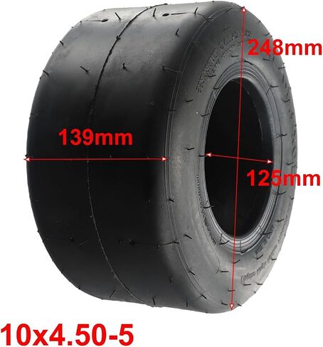 Long-Lasting Wearproof Tubeless Tires for Go Kart - 10x4 505 11x7 105 (11x7.10-5) (10x4.505) in Saudi Arabia