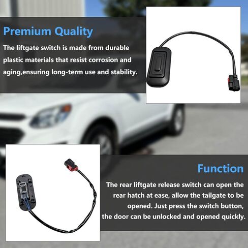 22862011 مفتاح تحرير فتحة صندوق السيارة متوافق مع 2010-2017 Chevy Equinox & GMC Terrain، استبدال زر الباب الخلفي، OEM Fit Plug & Play in Saudi Arabia