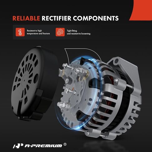 مقوم المولد A-Premium متوافق مع Honda CR-V 2007-2011، Civic 2006-2011، Accord 2003-2007، Element 2003-2011 & Acura TSX 2004-2008، CSX 2006-2008، 2.0L 2.4L، 6-50A Avalanche الثنائيات in Kuwait