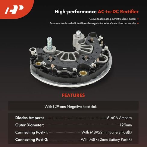 مقوم المولد A-Premium متوافق مع Freightliner Sprinter 2500 2002-2006، Sprinter 3500 2002-2006 & Dodge Sprinter 2500 3500 2003-2006، مقوم 14 فولت 6-60 أمبير in Saudi Arabia
