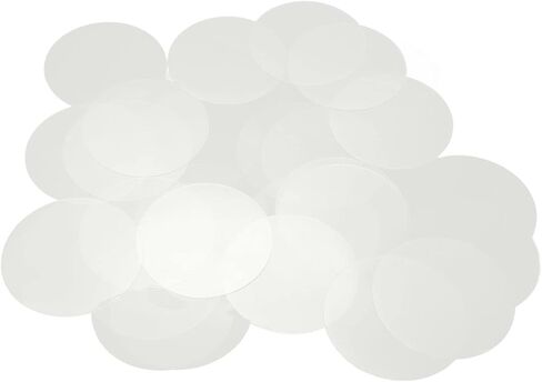 Estink 200 Sheets Clear Badge Film PVC Transparent Button Protector Sheets for DIY Craft Pin Buttons Badge Protective Film Fridge Magnets (50MM) in Saudi Arabia