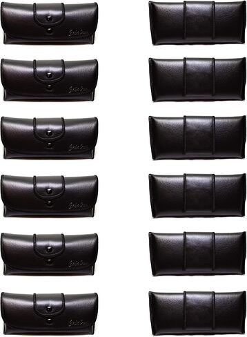 كالابريا مزدوجة المفاجئة حزام حلقة حافظة نظارة بولي Leather جلد بني 3 حزمة المدرسة القديمة نظارات الحقيبة حامل النظارات الشمسية شبه الصلبة in Kuwait