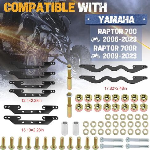 مجموعة توسيع ATV الأمامية مع أقواس الأجهزة، مناسبة لـ Yamaha Raptor 700 2006-2023، مناسبة لـ Raptor 700R 2009-2023 in Saudi Arabia