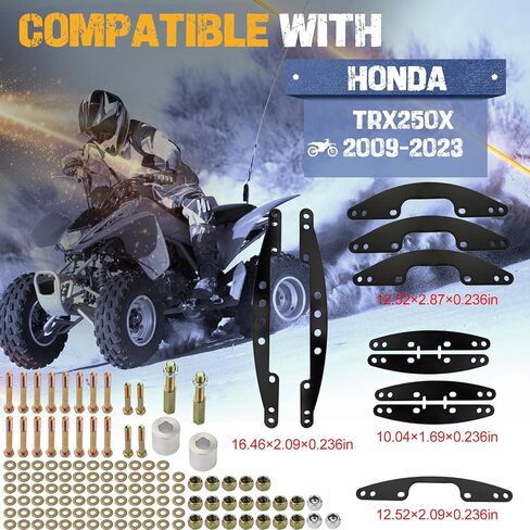 Front ATV Widening Kit with Hardware Brackets, Fit for Honda TRX250X 2009-2023 (Black) in Saudi Arabia