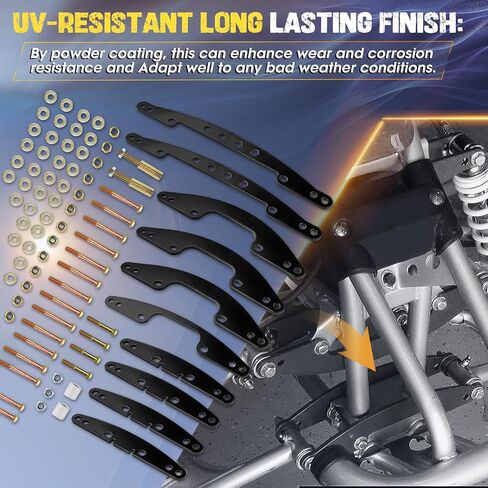 Front ATV Widening Kit with Hardware Brackets, Fit for Honda TRX250X 2009-2023 (Black) in Saudi Arabia