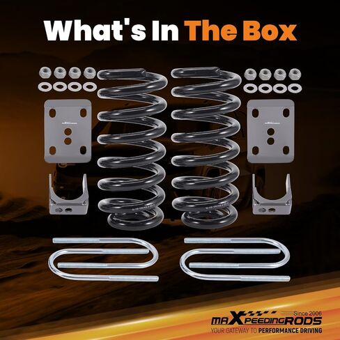 maXpeedingrods 3" Front & 5" Rear Lowering Kit for Ford F100 F150 2WD 1980-1996, Front Drop Coil Spring, Axle Flip Kit in Saudi Arabia