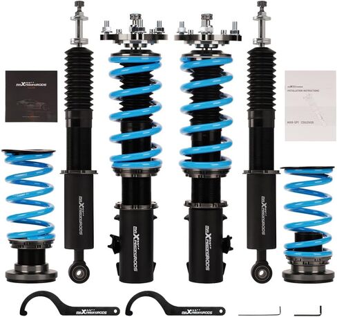 maXpeedingrods Coilovers for Honda Civic 2006-2011, for Acura CSX 2006-2011, 24 Levels Adjustable Damper Coilover Suspension Kit, Height Adjustable Shock Absorber Struts, Lowering Kit, Blue in Saudi Arabia