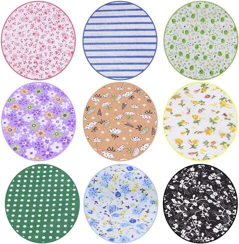 7Pcs 9.8" x 9.8" Cotton Fabric Bundles for Quilting,Different Patterns Printed Design Patchwork Quilting Fabric Bundles for DIY Sewing Crafts in Saudi Arabia