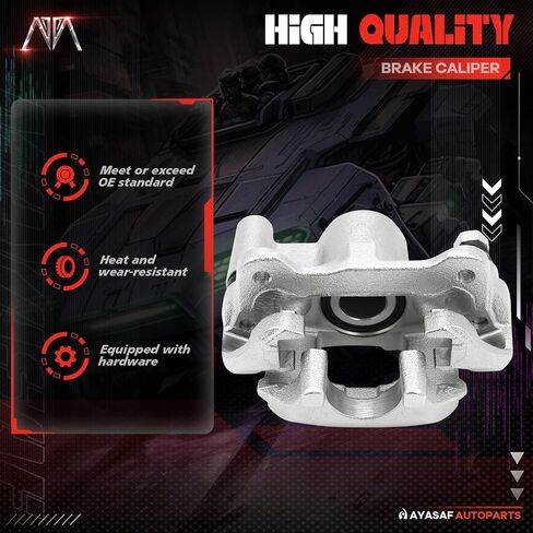 MAYASAF 19B2950 Rear Left Driver Side Disc Brake Caliper for Scion TC 2005-2010, with Mounting Bracket & Metal Piston in Saudi Arabia