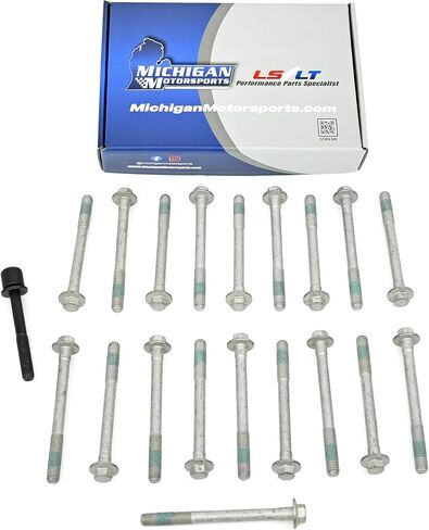 ميشيغان موتورسبورتس 2014+ Gen V LT Head Bolt Kit | يناسب محركات جنرال موتورز Gen V LT L83 L86 LT1 LT4 L82 L87 L84 L8T | 5.3 لتر 6.2 لتر 6.6 لتر | مسامير رأس الأسطوانة البديلة الممتازة in Kuwait