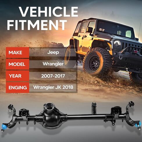 Front Axle Housing Assembly Fit for Jeep Wrangler 2007-2017, Wrangler JK 2018, Fit for DANA 30, 3.21 Front Axle Ratio, 3.6L 3.8L Only, Replace OE 68004068AA, 68004068AB, 68004068AC, 68004069AA in Saudi Arabia