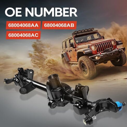 Front Axle Housing Assembly Fit for Jeep Wrangler 2007-2017, Wrangler JK 2018, Fit for DANA 30, 3.21 Front Axle Ratio, 3.6L 3.8L Only, Replace OE 68004068AA, 68004068AB, 68004068AC, 68004069AA in Saudi Arabia