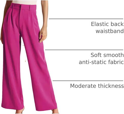 Sarin Mathews High Waisted Wide Leg Pants for Women Business Casual Dress Pant Palazzo Long Work Trousers with Pockets in Kuwait