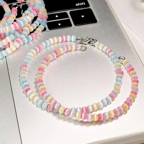 130pcs/pack Colorful Loose Beads 4mm Cat Eye Beads for Handmade DIY Necklaces and Bracelets Jewelry Making Beaded Accessories in Saudi Arabia
