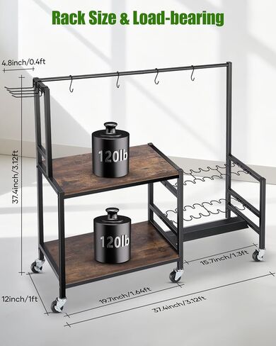 EXTCCT Fishing Rod Holder - Fishing Pole Rack for 10 Rods - Adjustable Height Fishing Gear Equipment Organizer Storage Solution for Garage Basement or Indoor in Saudi Arabia