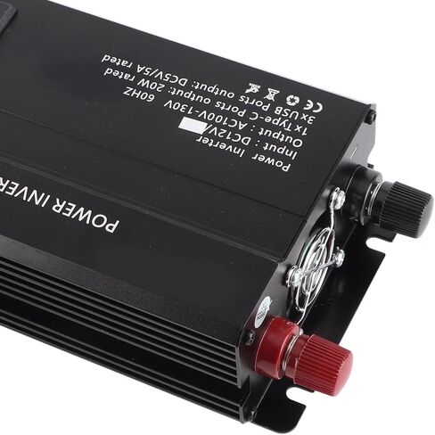 2000W 12V to 120V Car Inverter Charger with LCD Display, USB Port, Cigarette Lighter Ports, and 4000W Peak Power Inverter Converter for Heavy Duty Use in Saudi Arabia