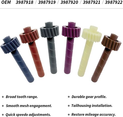 18 PCS Speedometer Driven Gear Kit (17, 18, 19, 20, 21, 22 Teeth) for GM Muncie & Saginaw 3/4-Speed, T5, T10, Super T10, Powerglide, TH200, TH350 Transmissions in Saudi Arabia