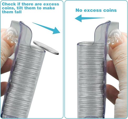 Coin Counter Machine Coin Sorter Tube, 5-in-1 Change Counter with Coin Wrappers, Coin Sorter and Wrapper Machine Coin Organizer Holder for Bank Home Office, Sort Your Pocket Change Quick & Accurate in Saudi Arabia