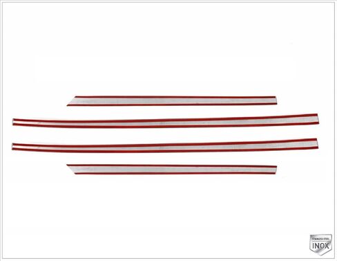 MELEXI Chrome Side Door MOLDING 4 Door S.Steel Compatible with Ford Edge 2015 Onwards in Saudi Arabia