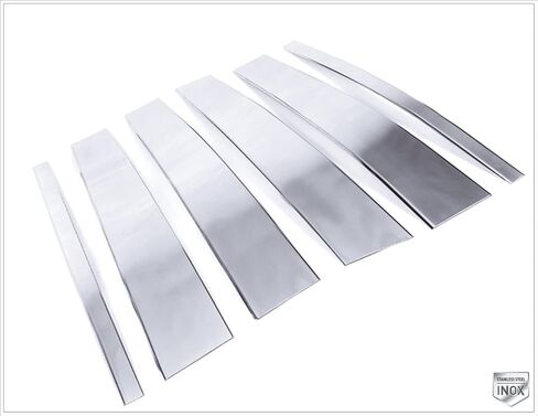 MELEXI كروم عمود الباب تقليم 6 قطع S.Steel متوافق مع رينج روفر سبورت 2005 إلى 2013 in Saudi Arabia